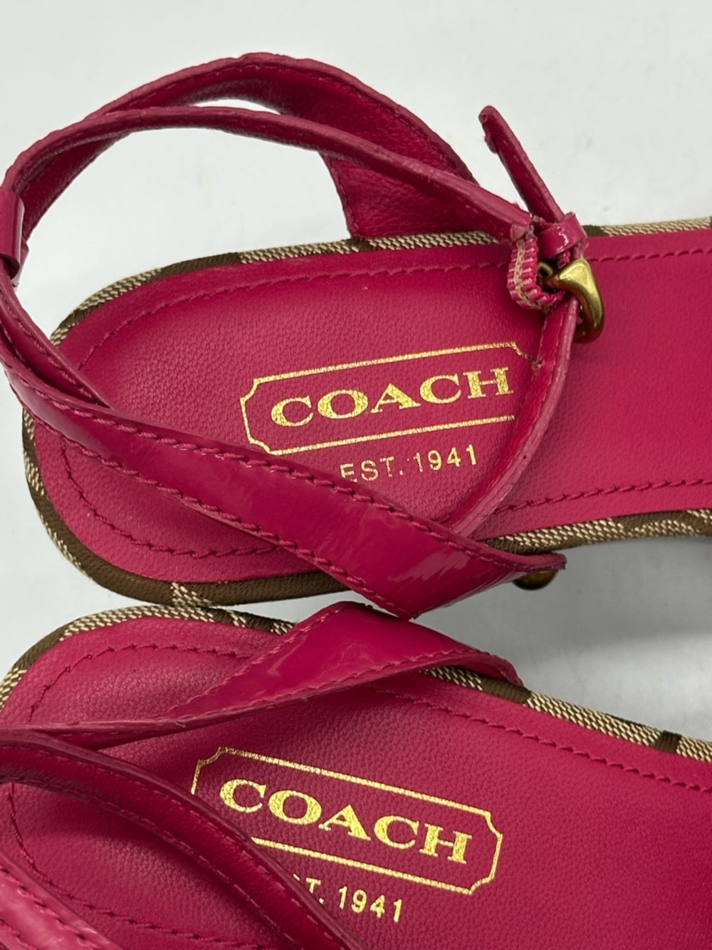 Coach Betsy Y2K Wooden Wedge Heels. Size 7 - Picture 6 of 8